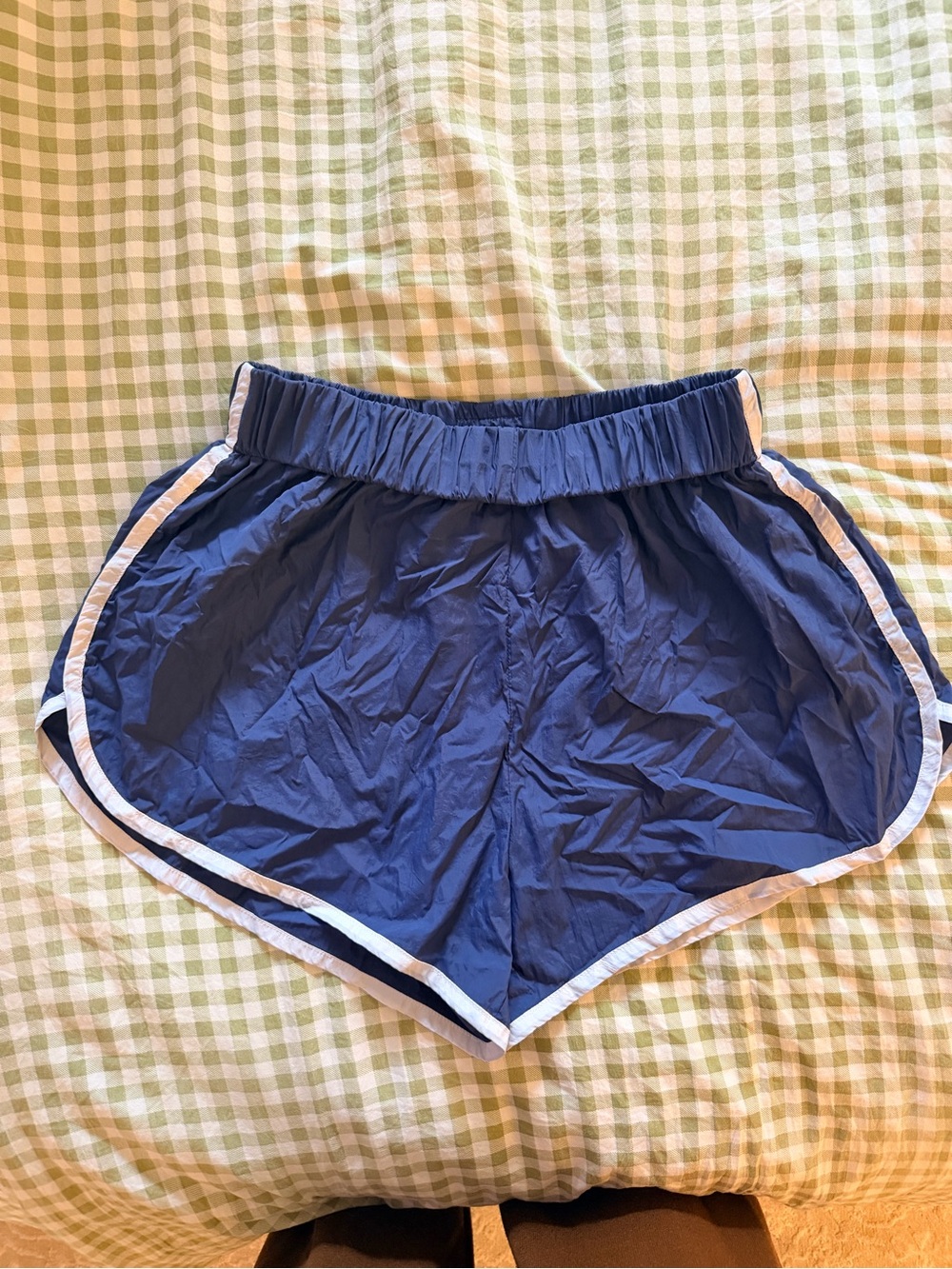 Daily Drills Blue Athletic Shorts with White Trim